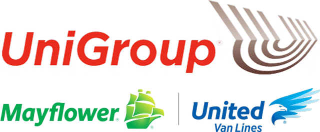 UniGroup, Mayflower Transit, and United Van Lines logos